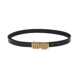 Skinny Pu Leather Belt With Gold/silver Buckle Lady Fashion Thin Waist Belt🐙